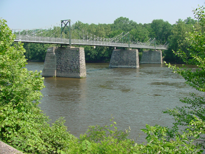 View of the Lumberville Raven Rock Footbridge that connects Pa. and N.J. Photo by DRBC.